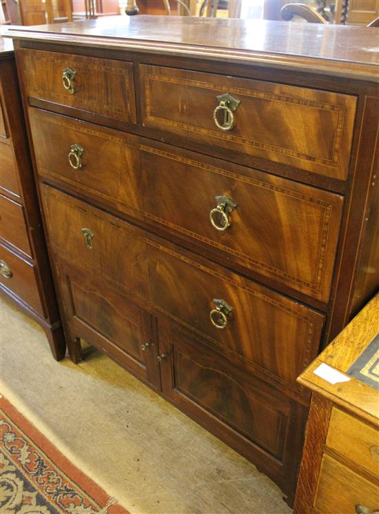 Edwardian inlaid mahogany chest of drawers